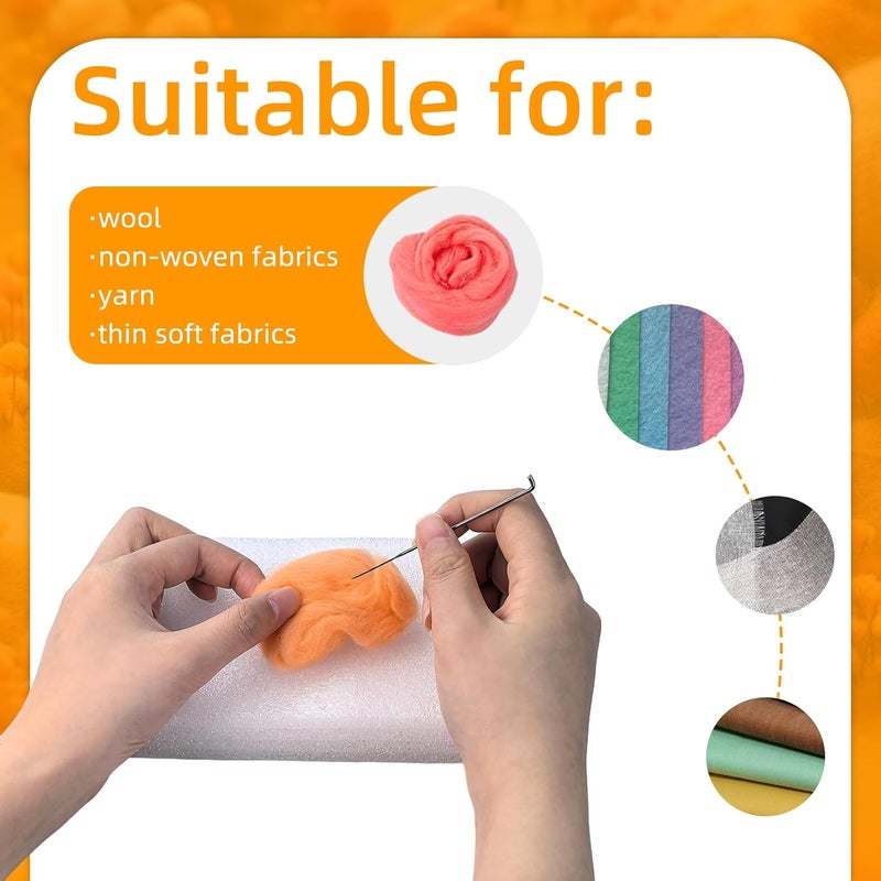 Flylin 100 قطعة إبر حياكة الصوف، لوازم حياكة الصوف المعدنية مع صندوق تخزين إبر الحياكة، مجموعة أدوات ثقب الإبر للحرف اليدوية والخياطة اليدوية (S) - Image 5